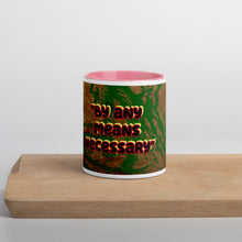 Load image into Gallery viewer, MalcolmX-inspired collector mug featuring original artwork background by Andromeda Cook