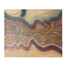 Load image into Gallery viewer, Divine Reflection luxury throw blanket featuring original artwork by contemporary artist Andromeda Cook.