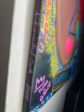 Load image into Gallery viewer, Earth Angel original acrylic painting by Andromeda Cook showing side detail of canvas with signature and Psalm 91:11 reference