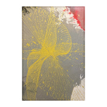 Load image into Gallery viewer, Grace Over Chaos fine art area rug by Andromeda Cook abstract yellow and gray painting design. House of Purpose Collection