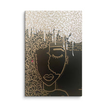 Load image into Gallery viewer, Touch Not My Anointed canvas print by Philadelphia artist Andromeda Cook featuring many faces forming one face symbolizing God’s children and divine protection inspired by Psalm 105:15