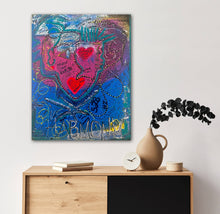 Load image into Gallery viewer, Heaven On Earth abstract mixed media artwork displayed in interior space by Philadelphia Teaching Artist Andromeda Cook