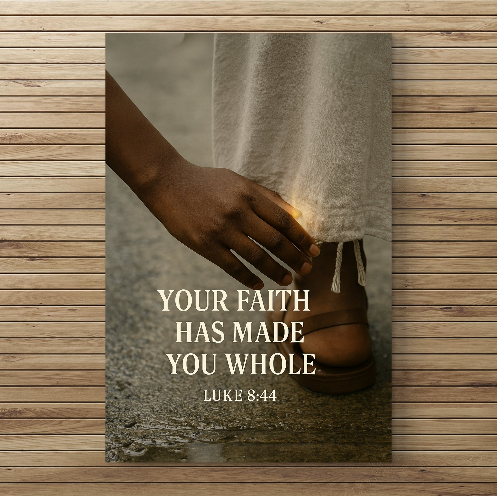 Touched the Hem – Luke 8:44 Poster Print by Andromeda Cook