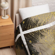 Load image into Gallery viewer, Grace Over Chaos luxury art comforter featuring abstract artwork by Andromeda Cook. House of Purpose Collection.
