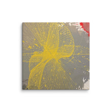 Load image into Gallery viewer, Grace Over Chaos yellow abstract canvas print inspired by original painting by Andromeda Cook. House of Purpose Collection.

