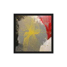 Load image into Gallery viewer, Grace Over Chaos yellow abstract framed canvas wall art by Andromeda Cook. House of Purpose Collection.

