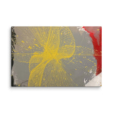 Load image into Gallery viewer, Grace Over Chaos yellow and gray modern canvas art by Andromeda Cook. House of Purpose Collection.
