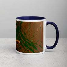Load image into Gallery viewer, Inspirational Keep Ya Head Up quote mug with dark blue interior featuring artwork created by Lamonte  and Andromeda Cook Studio
