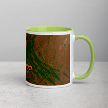 Load image into Gallery viewer, Inspirational quote mug with light green interior featuring the message Keep Ya Head Up and artwork by Lamonte
