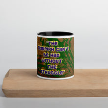 Load image into Gallery viewer, Motivational coffee mug inspired by Wilma Rudolph with artwork by Lamonte from Andromeda Cook Studio.

