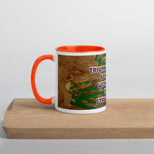 Load image into Gallery viewer, Motivational coffee mug inspired by Wilma Rudolph with perseverance quote and orange interior.

