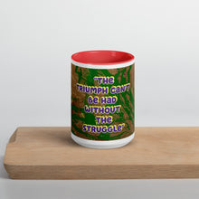 Load image into Gallery viewer, Wilma Rudolph motivational quote mug with red interior featuring artwork by Lamonte from Andromeda Cook Studio.

