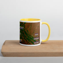 Load image into Gallery viewer, Inspirational Wilma Rudolph quote coffee mug reminding that triumph cannot be had without the struggle.
