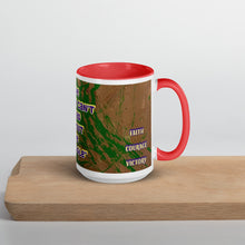 Load image into Gallery viewer, Inspirational Wilma Rudolph quote mug reminding that triumph cannot be had without the struggle.
