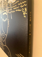 Load image into Gallery viewer, Side view of Anointed painting by Andromeda Cook showing canvas depth and hand painted details


