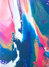 Load image into Gallery viewer, Signed Pursuit of Happiness original painting by Andromeda Cook from the 10K Collection showing the artist signature on the back of the canvas.

